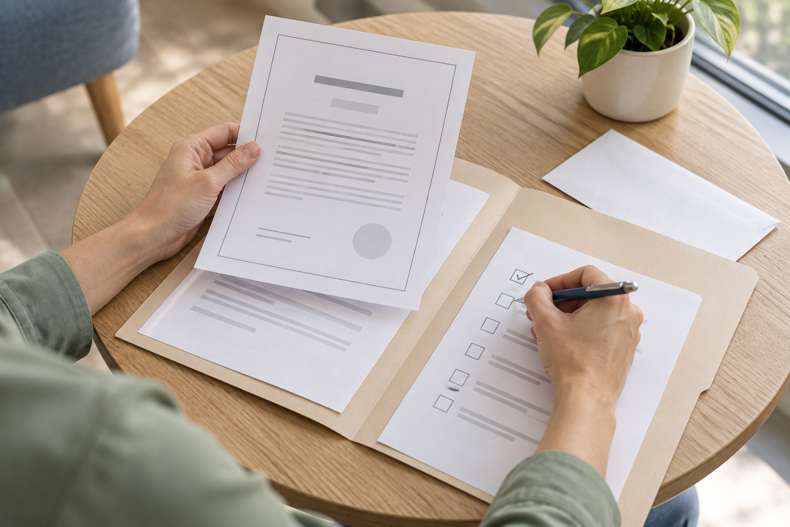 Revisión de documentos para solicitar certificados